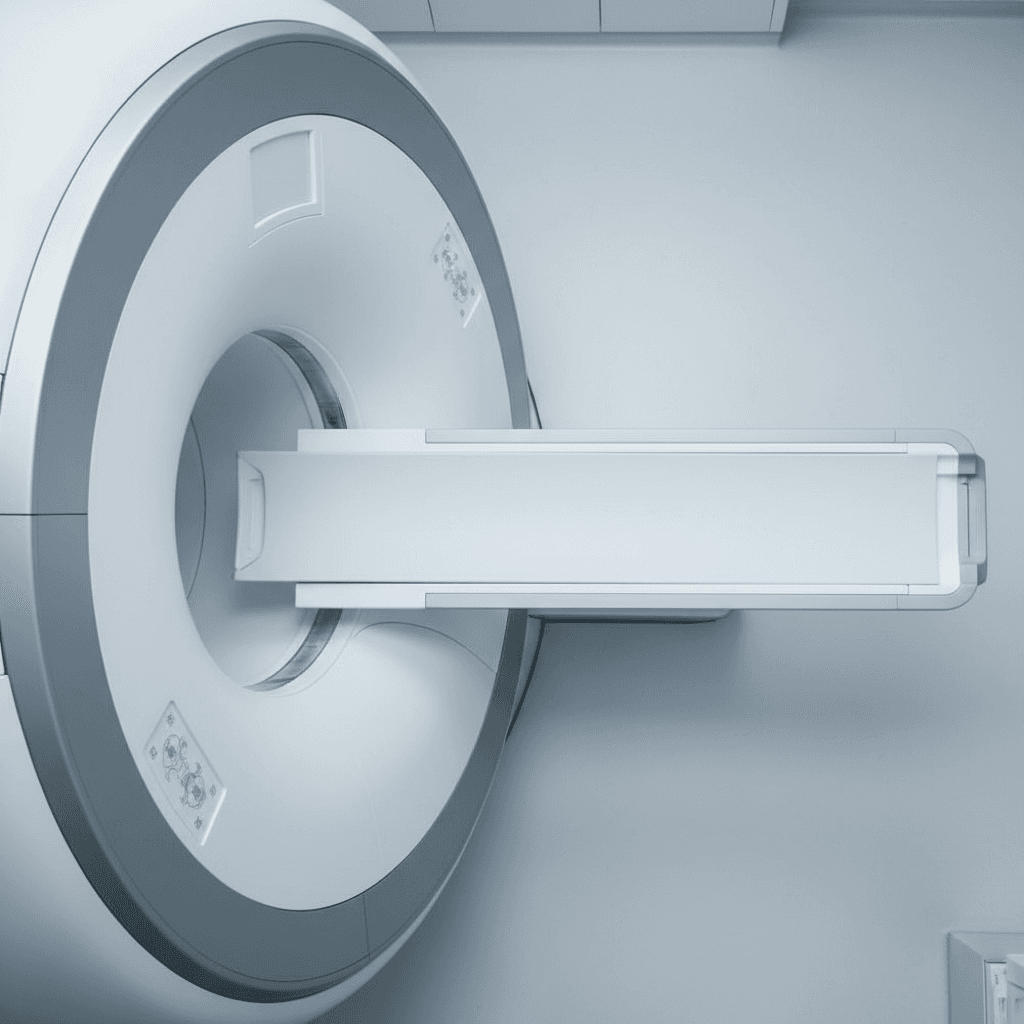 MRI scanner bore and patient examination table