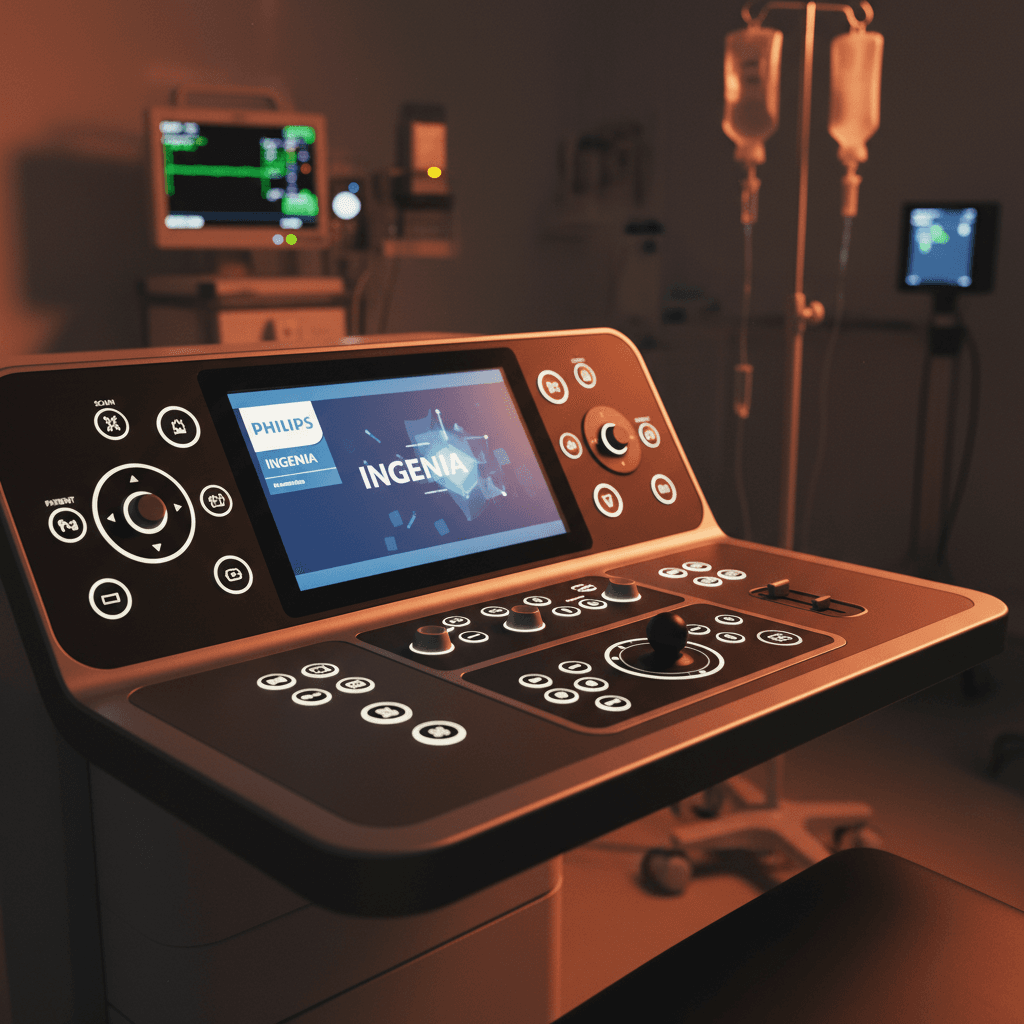 Philips Ingenia MRI control console and interface