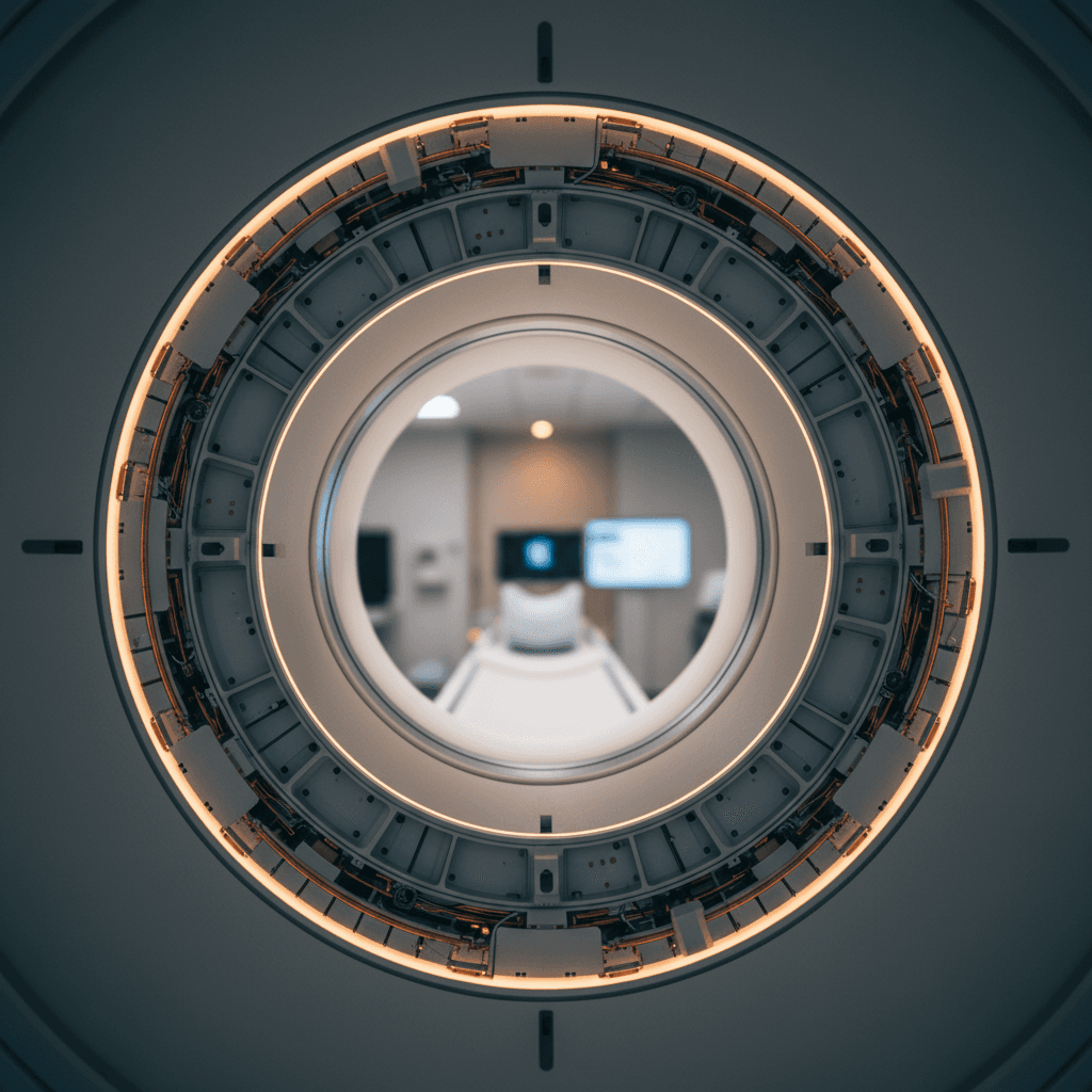MRI gantry bore and gradient coil assembly detail